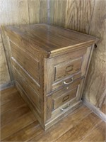 2-Drawer Oak Filing Cabinet