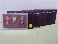 (5) US Mint Proof Sets – 1989,90,91,92,93