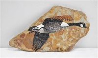 E. Hoos Canadian Goose Slate Painting - Signed