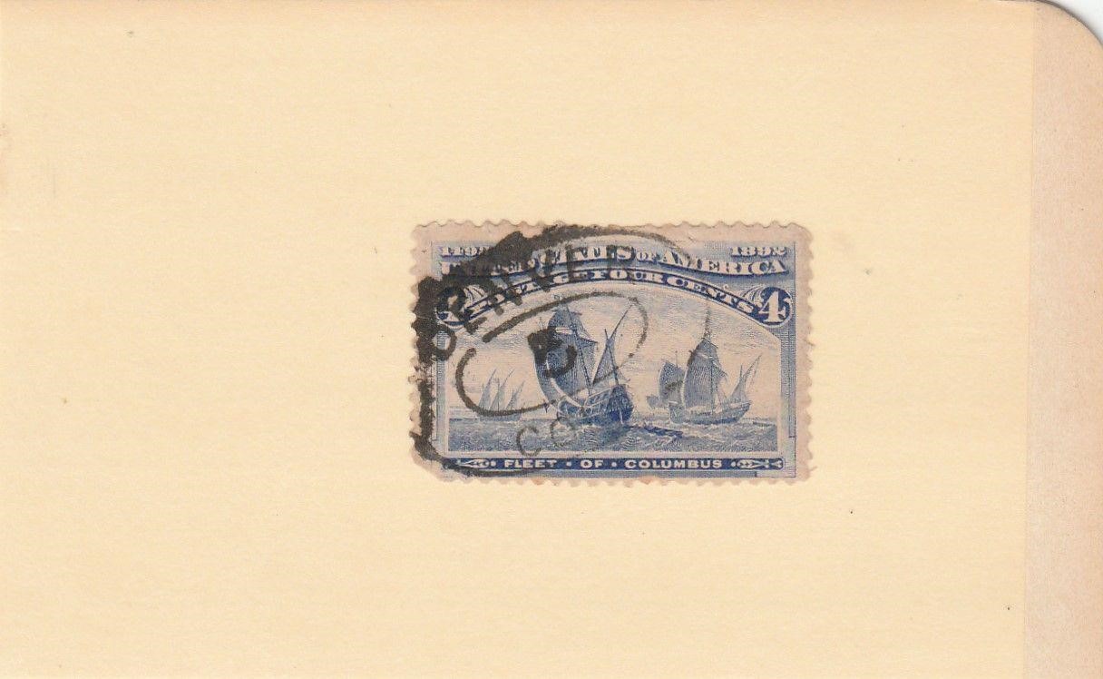 Columbian Exposition 4c Postage Stamp 1892