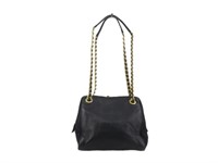 PRADA Black Leather Chain Shoulder Bag