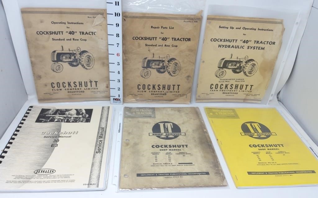 Cockshutt "30" & "40" Operating Manuals