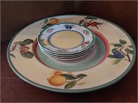 4 Villeroy & Boch French Garden Plates & Platter