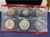 1969 uncirculated coin set 40% silver half dollar