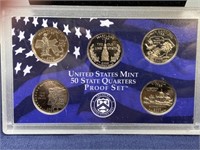 2000 US mint 50 state quarter proof coin set