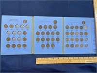 Canadian cent coins Folder lot 1920 -1964 Not