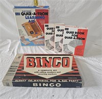 Quiz-A-Tron Learning Aid w/ Books & Bingo Game