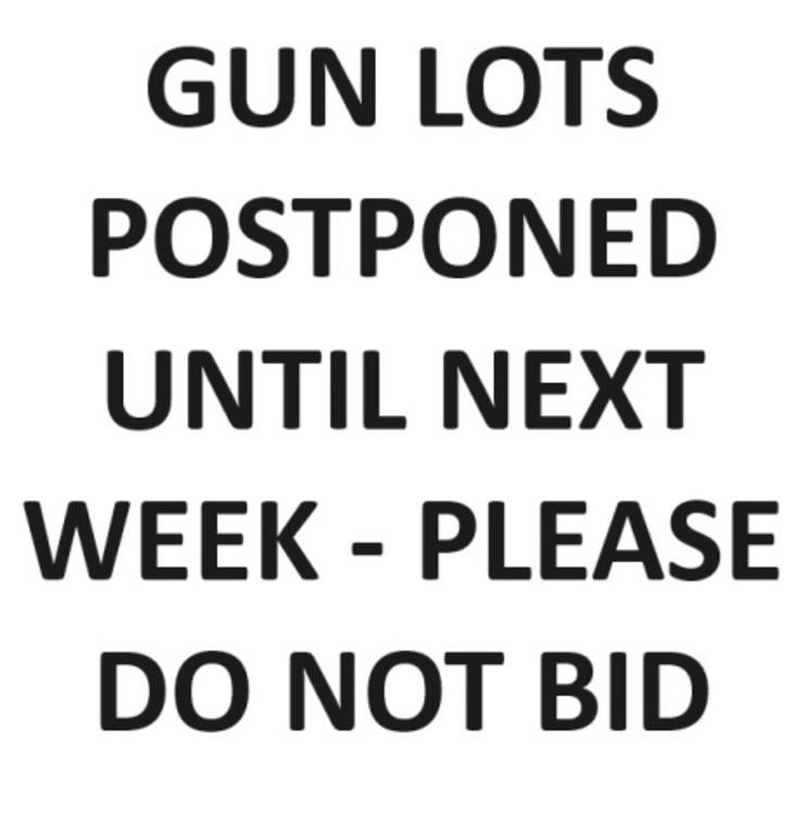 LOT POSTPONED UNTIL NEXT WEEK - DO NOT BID