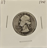 1941 90% Silver Washington Quarter