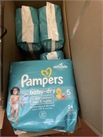 4 packs of pampers size5   24ct@