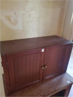 Wooden Two Door Desk Cabinet