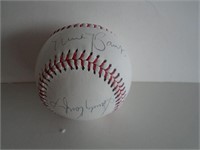 SANDY KOUFAX & ERNIE BANKS AUTO MLB BALL / NO COA