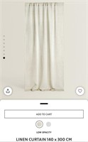 Zara Home Cortina Curtain Rideau 140x300cm