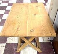 Small wooden folding table