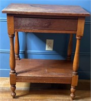 Antique Side Table w/ Single Drawer