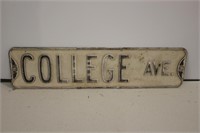 Street sign - College Ave.