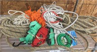 GROUP OF STRAPS, ROPES, MISC
