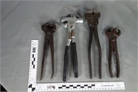 Four (4) assorted pliers