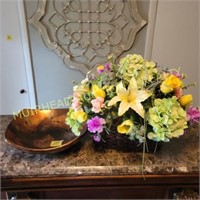 BOWL, FLORAL ARRANGEMENT