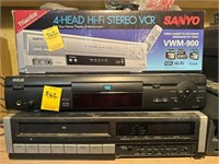 Sanyo VCR (New in Box), RCA DVD Player and