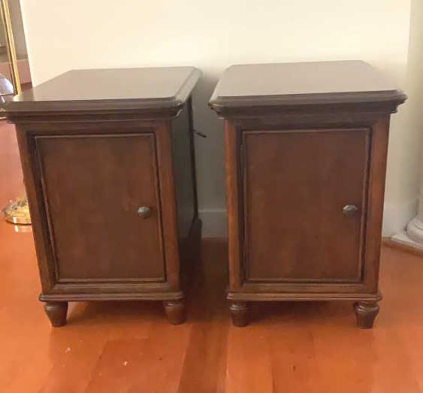 Wood Storage Side Tables