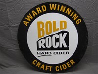 Vintage Bold Rock Hard Cider Metal Sign