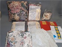 Assorted Curtains, Linens & Other Items