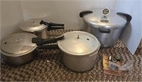 (4) PRESSURE COOKERS