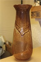 Brown Art Glass Vase