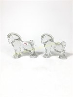 Solid Glass Horse Figures