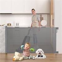 HAMOPY Retractable Baby Gate, 33" Tall, Extends up
