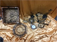 Large, assorted lot of wire baskets