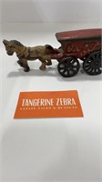 Cast Iron Coke-Cola Horse & Wagon