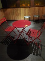 SETS OUTDOOR METAL TABLES (24X 27) & CHAIRS (17")