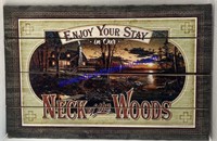 Wooden Beck Of The Woods Decoration (24 x 16)