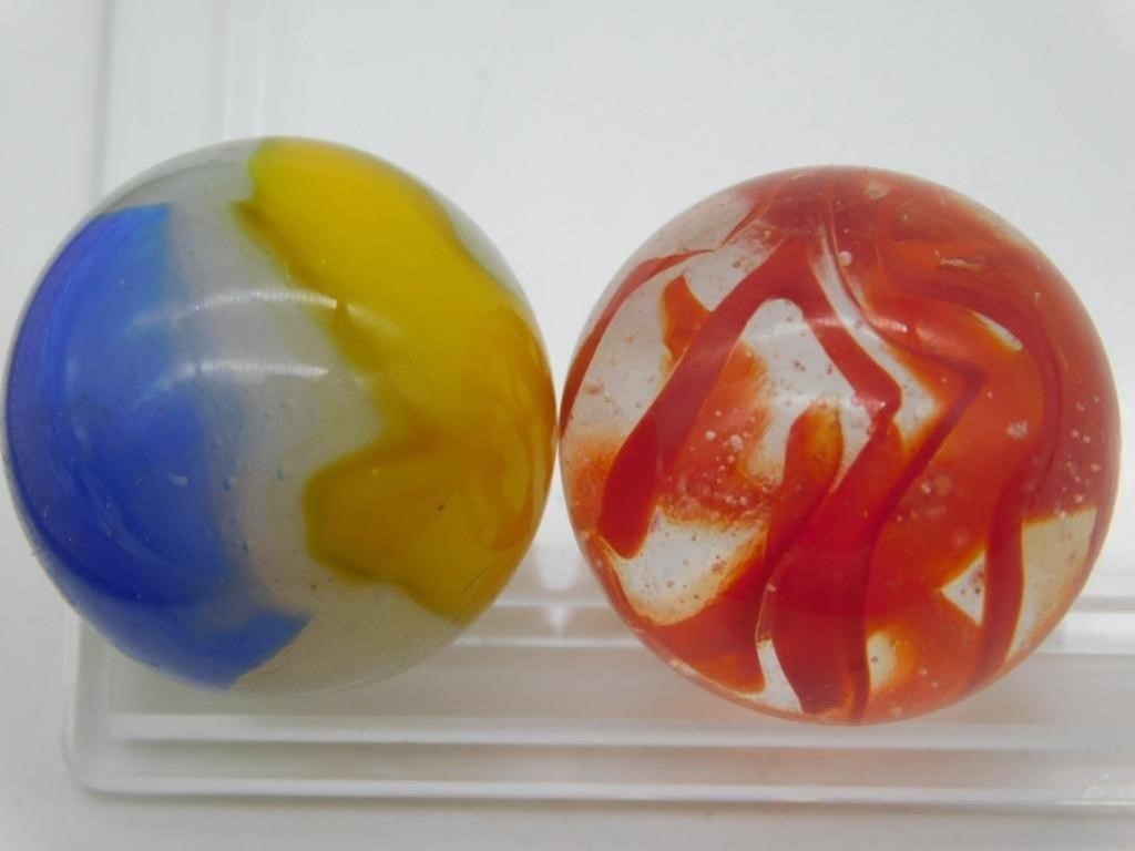 VINTAGE GLASS PLAYING MARBLES