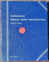 CANADA SMALL CENT BOOK W/ APPROX. 31 COINS