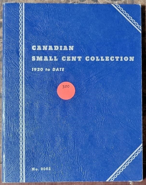 CANADA SMALL CENT BOOK W/ APPROX. 31 COINS