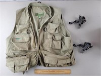 Fishing Vest Size XL & 2ct Fishing Reels