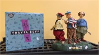Three stooges animated musical golf figures and a