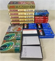 Large Tape Lot-VHS, VHS-C (Camcorder) & Cassette