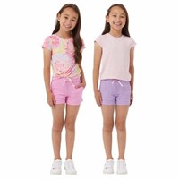 4-Pc 32 Degrees Girl's 7 Set, T-shirts and Shorts,