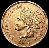 1874 RD Indian Head Cent UNCIRCULATED