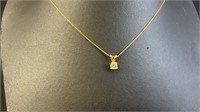 14K Gold Necklace and Diamond Pendant
