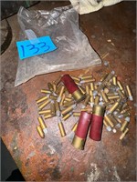 Lot of SW 32 caliber ammunition & 3 12 ga shells