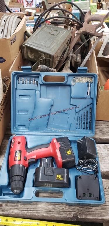 18V Drill - Bad Batt., Ammo Boxes, & Other Tools