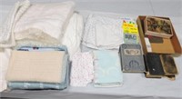 Lot of books and linens