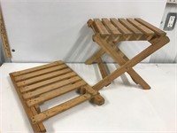 2 folding camp stools
