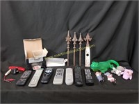 Misc Mix Lot - Remote Controls, Plastic Iguana,
