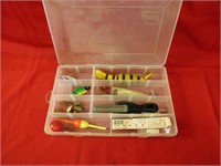 Fishing tackle box w/assorted lures.